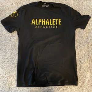 Alphalete black and gold performance t-shirt